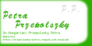 petra przepolszky business card